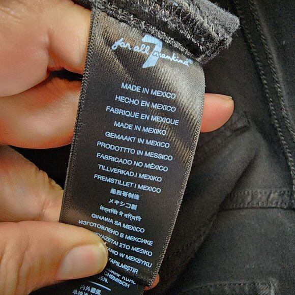 7 For All Mankind Pants Womens 18 Jen 7 Black High Rise Ankle Straight *NWT* - Picture 11 of 15